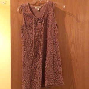 Monteau short lace up dress